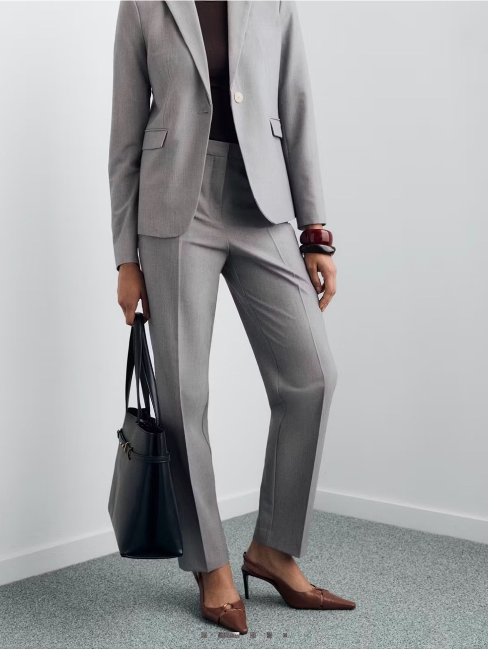 Mango Straight Suit Trouser